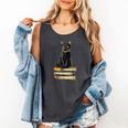 Cat Sitting On Books Comfort Colors Tank Top Pepper