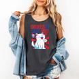 Childless Cat Ladies Vote Kamala Harris Cute Comic Book Cat Comfort Colors Tank Top Pepper