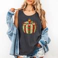Christmas Book Ornament Lights Holiday Reading Lover Teacher Comfort Colors Tank Top Pepper