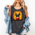Colorful Sketch Oil Painting Of A Bat Reading Book Comfort Colors Tank Top Pepper
