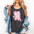 Coquette Reading Book Lover Pink Bow Bookish Mom & Daughter Comfort Colors Tank Top Pepper