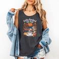 Cozy Autumn Books Fully Booked For Fall Books Pumpkin Comfort Colors Tank Top Pepper