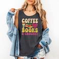 Crochet Coffee Reading Books Crocheter Crocheting Comfort Colors Tank Top Pepper