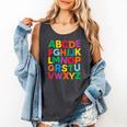 Cute ABCs Shirt Alphabet Colorful Letters Reading Books Kids Comfort Colors Tank Top Pepper