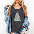 Cute Bookmas Christmas Book Tree Book Lover Teacher Comfort Colors Tank Top Pepper