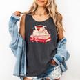Cute Books And Coffee Crochet Valentines Day Tee For Couples Comfort Colors Tank Top Pepper
