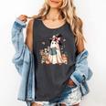 Cute Ghost Reading Book Librarian Book Lover Comfort Colors Tank Top Pepper