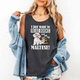 Cute Glasses Read Books & Pet My Maltese Lover Comfort Colors Tank Top Pepper