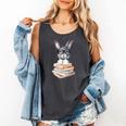 Cute Reading Bunny With Glasses Books Reader Book Bookworm Comfort Colors Tank Top Pepper