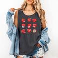 Cute Reading Hearts Valentine Day Book Lover Teacher Student Comfort Colors Tank Top Pepper