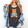 Cute Teddy Bear Reading Book Adorable For Readers Comfort Colors Tank Top Pepper Cute Teddy Bear Reading Book Adorable For Readers Comfort Colors Tank Top Pepper