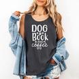 Dog Book And Coffee Fun Typographic Premium Tri-Blend Comfort Colors Tank Top Pepper