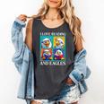 Eagle Love Reading And Eagles Child Book Lover Comfort Colors Tank Top Pepper
