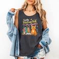 Easily Distracted By Cats And Books Book & Cat Lover Comfort Colors Tank Top Pepper