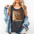 Education Is Freedom Teacher Books Black History Women Comfort Colors Tank Top Pepper