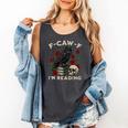 F-CAW-F I'm Reading Crow Book Lover Introvert Meme Comfort Colors Tank Top Pepper