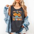 Fall In Love With Reading Thanksgiving Pumpkin Book Lover Comfort Colors Tank Top Pepper