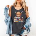 Highland Cow Reading Book Librarian Library Comfort Colors Tank Top Pepper Highland Cow Reading Book Librarian Library Comfort Colors Tank Top Pepper