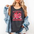 HUGvyn All Booked For Valentines Teacher Book Reading Heart Comfort Colors Tank Top Pepper