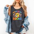 HUGvyn Preppy 100 Days In The Books Teacher Reading Coffee Comfort Colors Tank Top Pepper