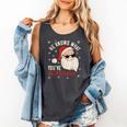 He Knows What You'Ve Been Reading Book Lover Women Santa Comfort Colors Tank Top Pepper
