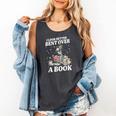 I Look Better Bent Over A Book Book Lover Comfort Colors Tank Top Pepper