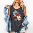 Manatee Reading Books Matching Bookworm Readers Librarian Comfort Colors Tank Top Pepper