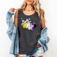 Non-Binary Book Lover Nonbinary Daisy LGBT Reading Pride Comfort Colors Tank Top Pepper