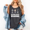 Nothing Beats Reading Librarian Book Bookworm Comfort Colors Tank Top Pepper