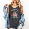 Oh What Fun It Is To Read Book Christmas Tree Premium Tri-Blend Comfort Colors Tank Top Pepper