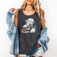Old English Sheepdog Books Reading Dog Breed Graphic Comfort Colors Tank Top Pepper