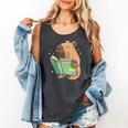 Pet Capybara Is Reading Library Capy Word Book Day Teacher Men Women Kids Comfort Colors Tank Top Pepper