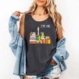 Reading Books Librarian Reader Nerd I'm Ok Teacher Comfort Colors Tank Top Pepper