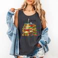 Reading Books Librarian Reader Nerd I'm Ok Teacher School Comfort Colors Tank Top Pepper