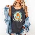 Reading Makes Me Cappy Bookworm Capybara Book Reading Comfort Colors Tank Top Pepper