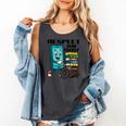 Respect Elders Cellphone Pushing Books In a Wheelchair Comfort Colors Tank Top Pepper