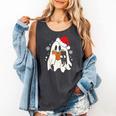 Retro Ghost Reading Book With Cat Bookish Club Christmas Men Women Kids Comfort Colors Tank Top Pepper