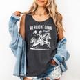 Retro We Read At Dawn Cowgirl Western Librarian Book Lover Comfort Colors Tank Top Pepper