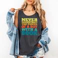 Retro Never Underestimate The Power Of a Boy With a Book Comfort Colors Tank Top Pepper