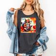 Squirrel Reading Comic Book On Autumn Branch Glasses Leaves Comfort Colors Tank Top Pepper