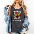 History Education Is Freedom Books Black History Premium Tri-Blend Comfort Colors Tank Top Pepper