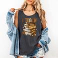 History Month I Teach Melanin Book Black Teacher Comfort Colors Tank Top Pepper
