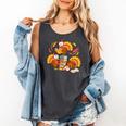 Turkey Reading Books Fall Thanksgiving Teacher Librarian Comfort Colors Tank Top Pepper