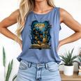4 Books Are Portable Magic Bookish Reading Nerd Quote Comfort Colors Tank Top Blue Jean