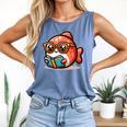 Adorable Book Lover Salmon With Reading Glasses Cute Comfort Colors Tank Top Blue Jean