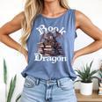 Book Dragon Book Lover Bookworm Book Reader Librarian Comfort Colors Tank Top Blue Jean