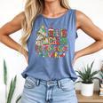 Book Tree All Is Calm Said No Teacher Ever Christmas Comfort Colors Tank Top Blue Jean Book Tree All Is Calm Said No Teacher Ever Christmas Comfort Colors Tank Top Blue Jean