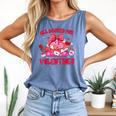 All Booked For Valentines Coquette Bow Book Valentine Day Comfort Colors Tank Top Blue Jean