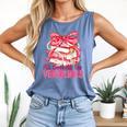 All Booked For Valentines Day Book Lovers Teacher Kids Comfort Colors Tank Top Blue Jean