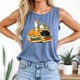 Bookish Cat Lover Cute Reading Squad Books & Kittens Love Comfort Colors Tank Top Blue Jean